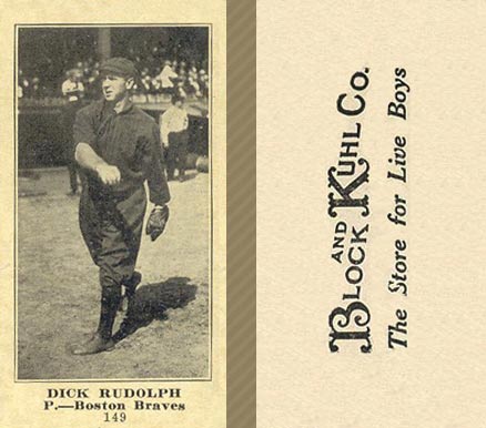 1916 Block & Kuhl (1916) Dick Rudolph #149 Baseball Card