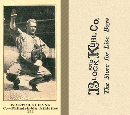 1916 Block & Kuhl (1916) Walter Schang #156 Baseball Card
