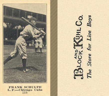 1916 Block & Kuhl (1916) Frank Schulte #158 Baseball Card