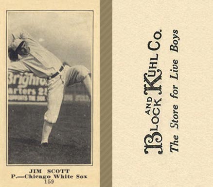 1916 Block & Kuhl (1916) Jim Scott #159 Baseball Card