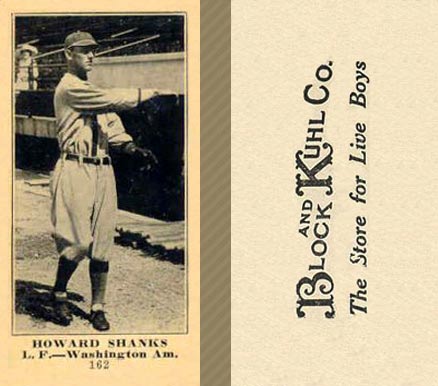 1916 Block & Kuhl (1916) Howard Shanks #162 Baseball Card