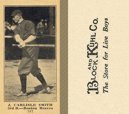 1916 Block & Kuhl (1916) J. Carlisle Smith #167 Baseball Card