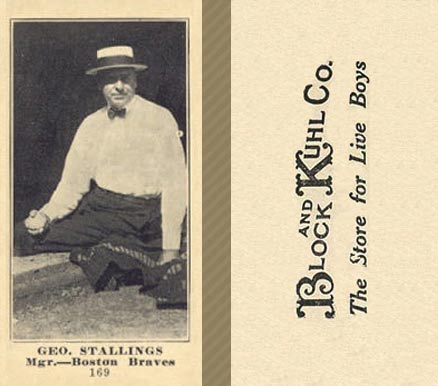 1916 Block & Kuhl (1916) Geo. Stallings #169 Baseball Card