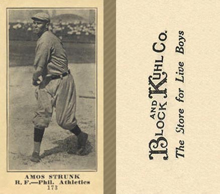 1916 Block & Kuhl (1916) Amos Strunk #173 Baseball Card