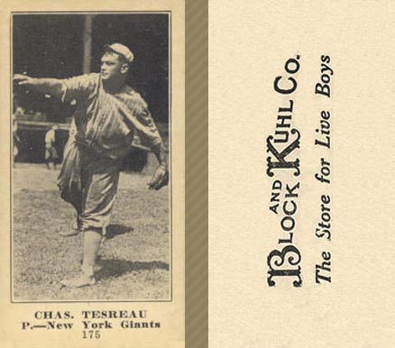 1916 Block & Kuhl (1916) Jeff Tesreau #175 Baseball Card