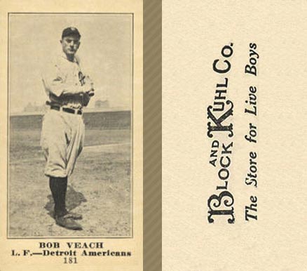 1916 Block & Kuhl (1916) Bob Veach #181 Baseball Card