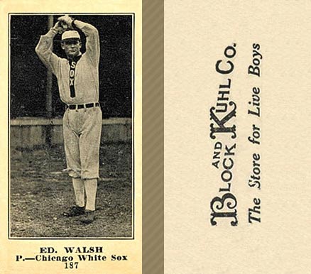 1916 Block & Kuhl (1916) Ed. Walsh #187 Baseball Card