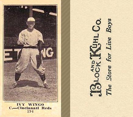 1916 Block & Kuhl (1916) Ivy Wingo #194 Baseball Card