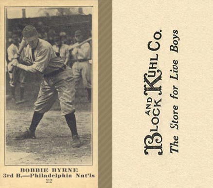 1916 Block & Kuhl (1916) Bobbie Byrne #22 Baseball Card