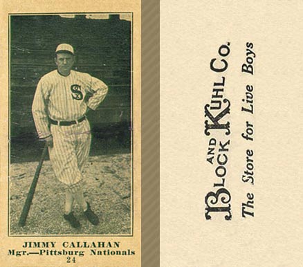 1916 Block & Kuhl (1916) Jimmy Callahan #24 Baseball Card