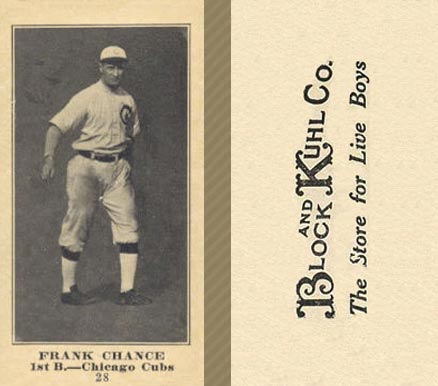 1916 Block & Kuhl (1916) Frank Chance #28 Baseball Card