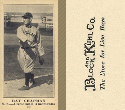 1916 Block & Kuhl (1916) Ray Chapman #29 Baseball Card