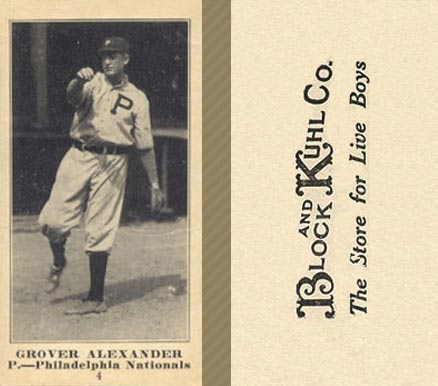 1916 Block & Kuhl (1916) Grover Alexander #4 Baseball Card