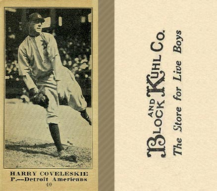 1916 Block & Kuhl (1916) Harry Coveleskie #40 Baseball Card