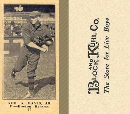 1916 Block & Kuhl (1916) Geo. A. Davis, Jr. #45 Baseball Card