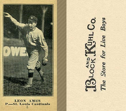 1916 Block & Kuhl (1916) Leon Ames #5 Baseball Card