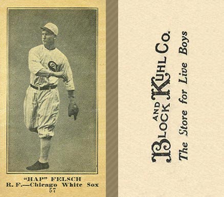 1916 Block & Kuhl (1916) Hap Felsch #57 Baseball Card