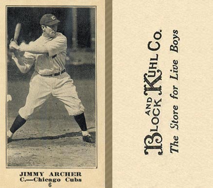1916 Block & Kuhl (1916) Jimmy Archer #6 Baseball Card