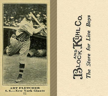 1916 Block & Kuhl (1916) Art Fletcher #61 Baseball Card