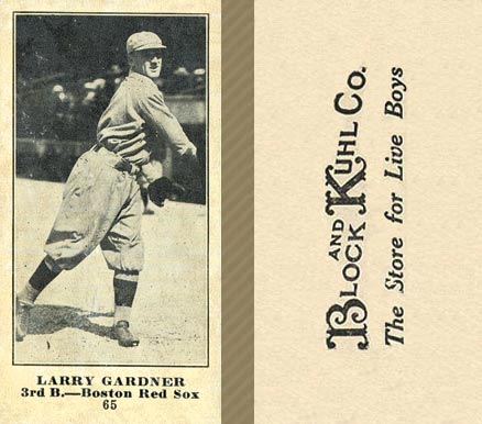 1916 Block & Kuhl (1916) Larry Gardner #65 Baseball Card