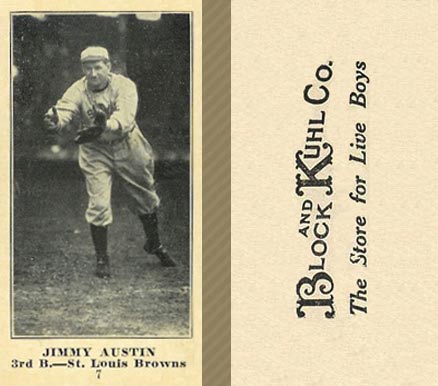 1916 Block & Kuhl (1916) Jimmy Austin #7 Baseball Card