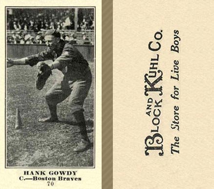 1916 Block & Kuhl (1916) Hank Gowdy #70 Baseball Card