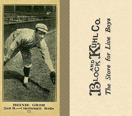 1916 Block & Kuhl (1916) Heinie Groh #73 Baseball Card