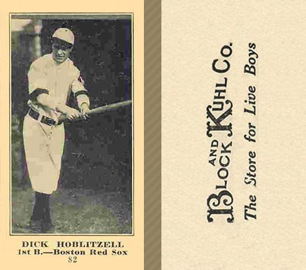1916 Block & Kuhl (1916) Dick Hoblitzell #82 Baseball Card