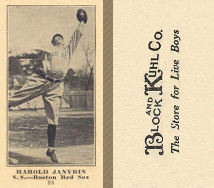1916 Block & Kuhl (1916) Harold Janvrin #88 Baseball Card