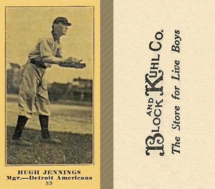 1916 Block & Kuhl (1916) Hugh Jennings #89 Baseball Card
