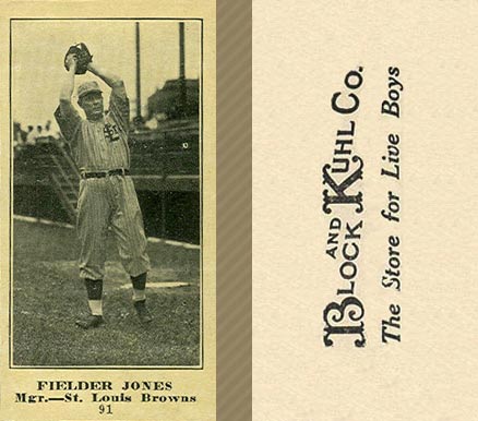 1916 Block & Kuhl (1916) Fielder Jones #91 Baseball Card
