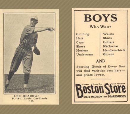 1917 Boston Store Lee Meadows #115 Baseball Card