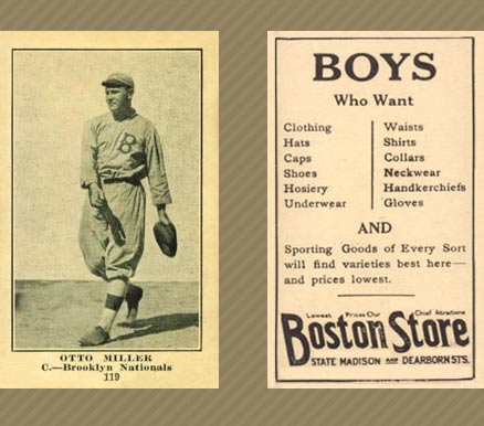 1917 Boston Store Otto Miller #119 Baseball Card