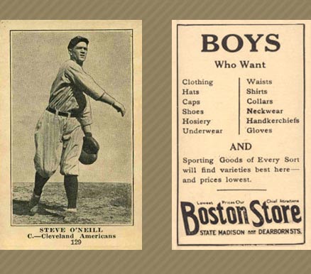 1917 Boston Store Steve O'Neill #129 Baseball Card
