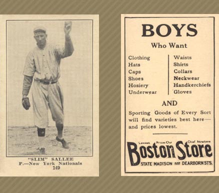 1917 Boston Store Slim Sallee #149 Baseball Card