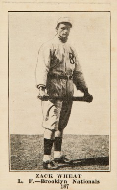 1917 Boston Store Zach Wheat #187 Baseball Card