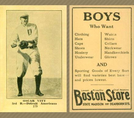 1917 Boston Store Oscar Vitt #179 Baseball Card
