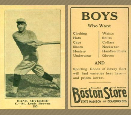 1917 Boston Store Hank Severeid #155 Baseball Card