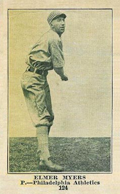 1917 Boston Store Elmer Myers #124 Baseball Card
