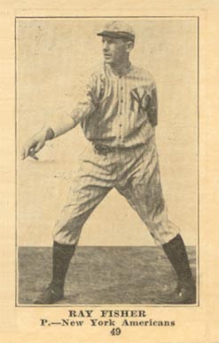 1917 Boston Store Ray Fisher #49 Baseball Card