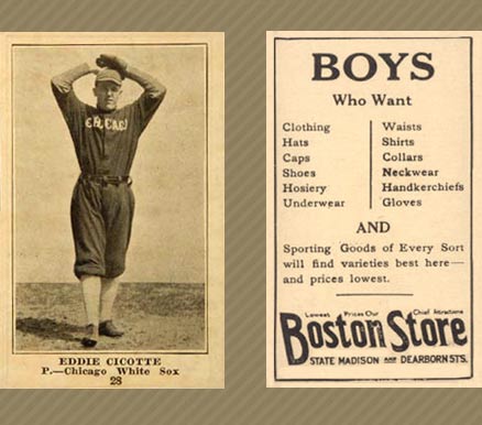 1917 Boston Store Eddie Cicotte #28 Baseball Card