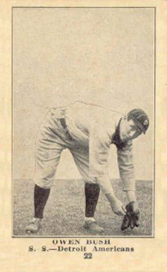 1917 Boston Store Owen Bush #22 Baseball Card