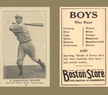 1917 Boston Store J. Franklin Baker #11 Baseball Card