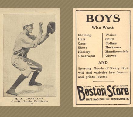 1917 Boston Store M.A. Gonzales #61 Baseball Card