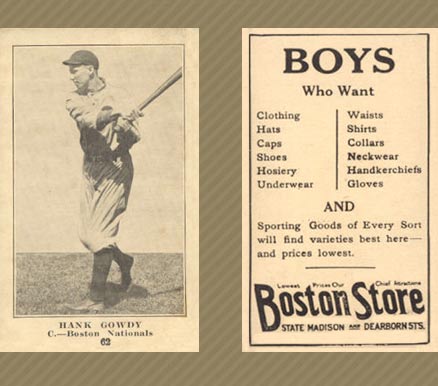 1917 Boston Store Hank Gowdy #62 Baseball Card