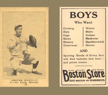 1917 Boston Store Grover Hartley #70 Baseball Card