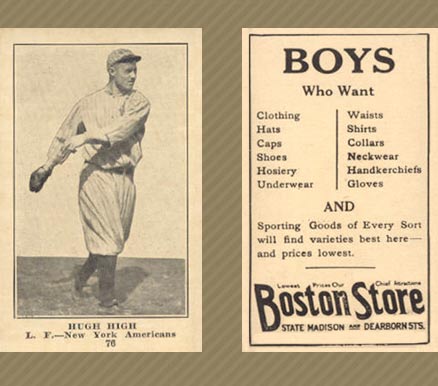 1917 Boston Store Hugh High #76 Baseball Card