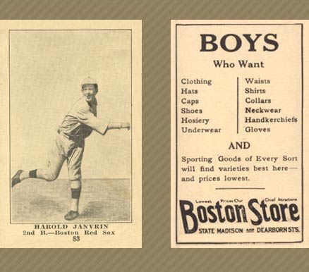 1917 Boston Store Harold Janvrin #83 Baseball Card