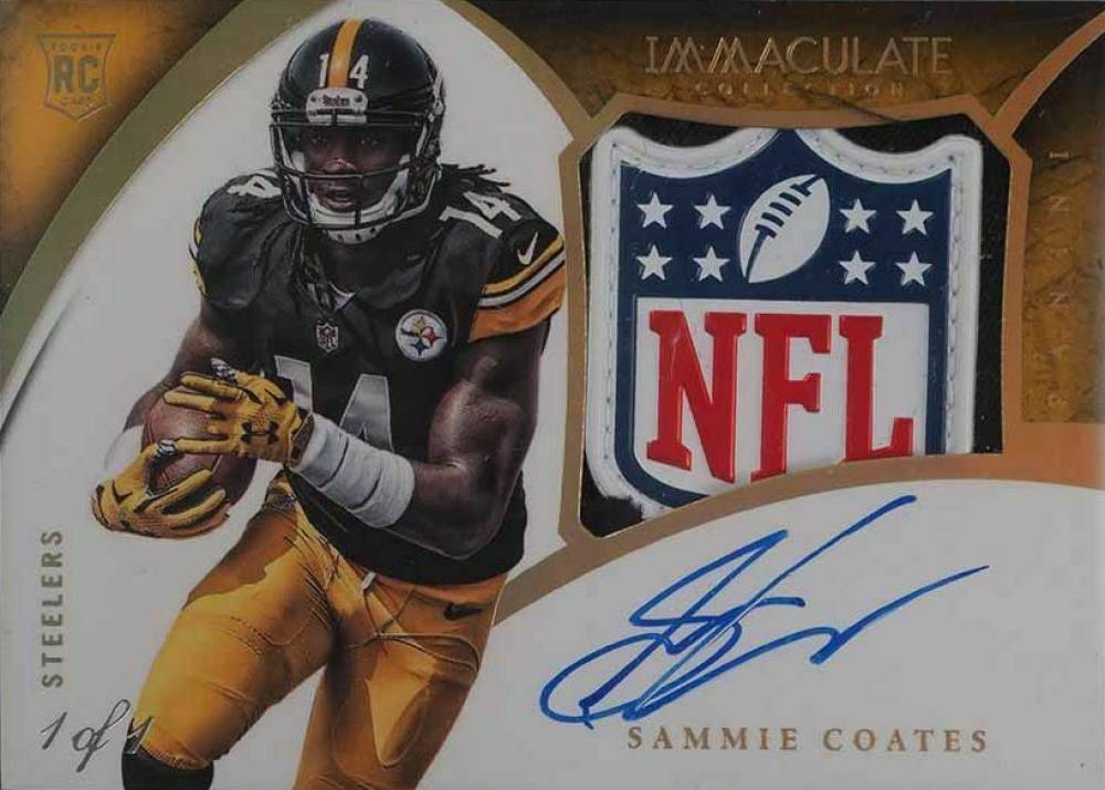 2015 Panini Immaculate Premium Patch Rookie Autographs Sammie Coates #SC Football Card