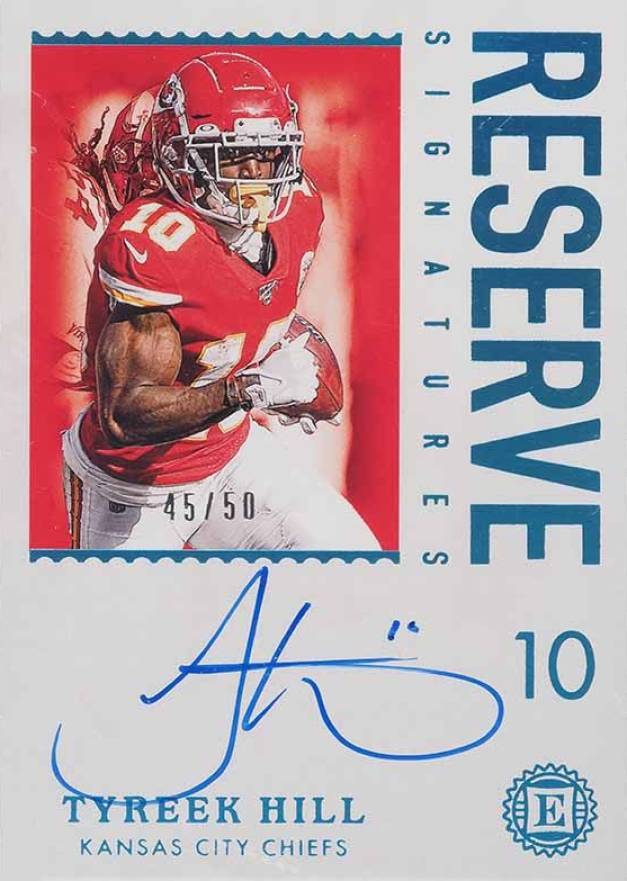 2020 Panini Encased Reserve Signatures Tyreek Hill #RSTY Football Card
